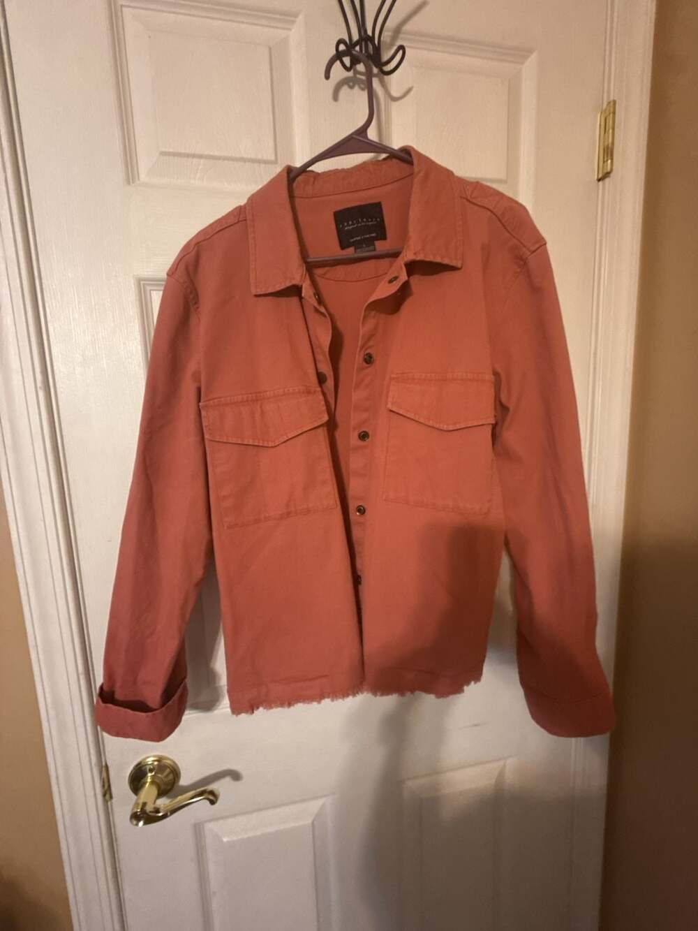 Sanctuary Salmon Colored Jean Jacket Size L